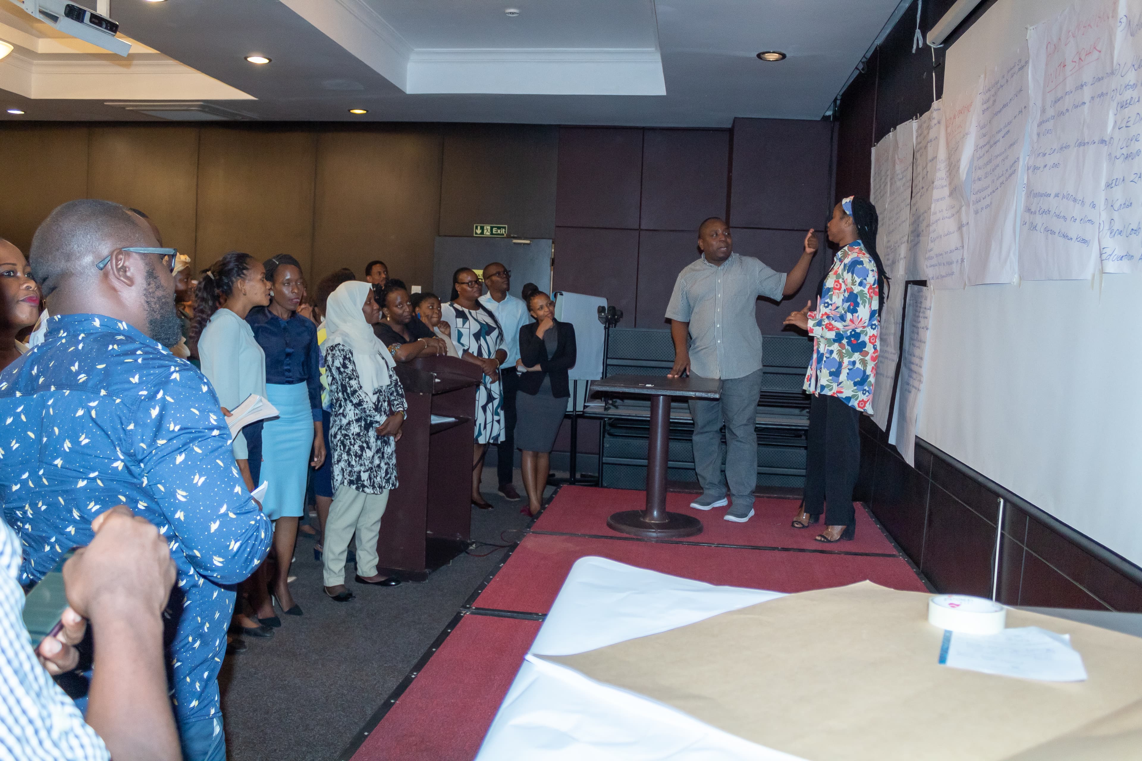 Coalition members collaborating on shared SRHR advocacy priorities