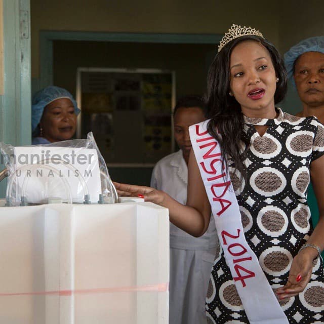 Doris Mollel during her early community service work leading into DMF, 2014.